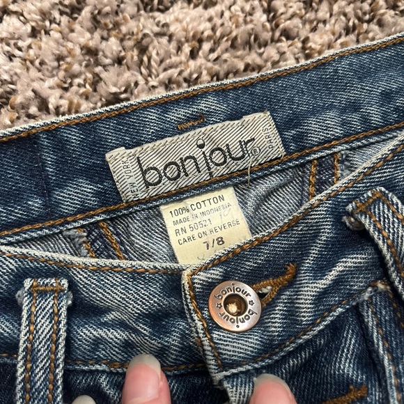Vintage Bonjour high waisted straight leg blue jeans women’s size 7/8 - Picture 4 of 11